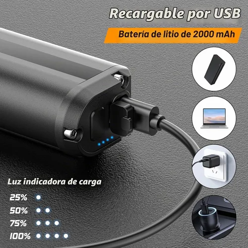 Vista 4 de Bright LED Bike Light for Night Riding,2025 Upgraded Rechargeable Bicycle Lights Set 5 Modes IPX6 Waterproof MTB Off-Road Cycling Commuting