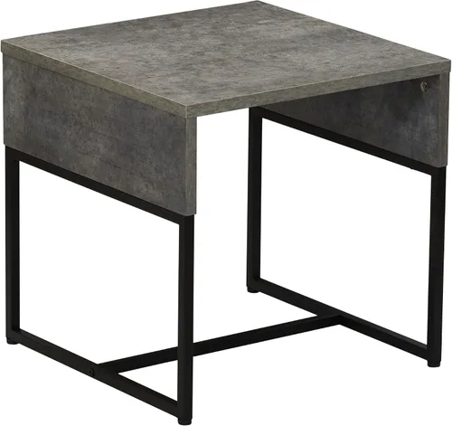Vista 10 de Household Essentials Mesa de centro de grano Ashwood con base de hierro negro