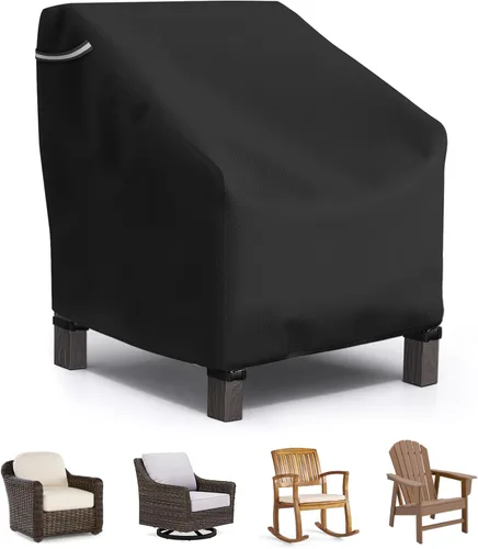 Vista 12 de STARTWO Fundas apilables para sillas de patio, resistentes e impermeables, para muebles de exterior, se adapta a 4-6 sillas de comedor apilables, 36