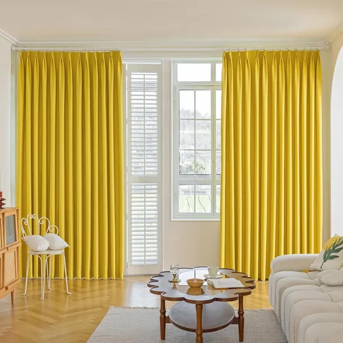 Vista 13 de MUMFAS - Cortina de Pliegue con Enganche, Crema Beige, 52" de ancho x 63" de largo, 50% Opaca, Aislamiento Térmico, Cortina de Puerta de Patio