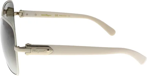 Vista 3 de Salvatore Ferragamo Gafas de sol con hebilla para mujer marfilmarrón talla única