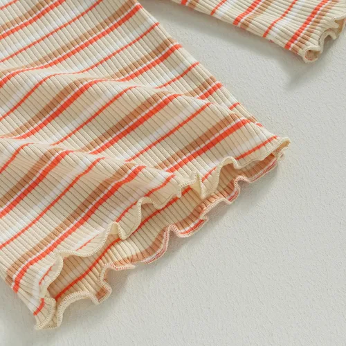 Vista 5 de Camiseta de manga larga cálida para bebés y niñas pequeñas, ropa básica para otoño e invierno