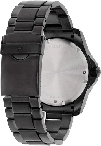 Vista 2 de Victorinox Reloj Swiss Army Maverick, negro (pulsera PVD), 1.65 pulgadas, reloj de cuarzo, diseño de reloj de buceo, fabricado en Suiza, Negro