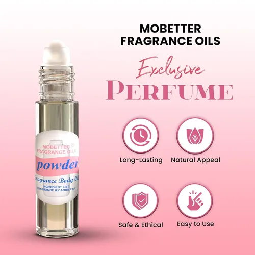 Vista 2 de MOBETTER FRAGRANCE OILS Set de mantequilla corporal en polvo y aceite corporal, cuidado corporal hidratante, sensación nutritiva, aroma de larga