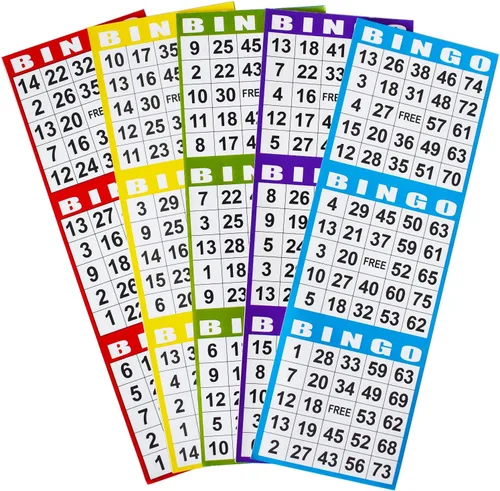 Vista 2 de SEETOOOGAMES Tarjetas de Juego de Papel de Bingo - 3 Tarjetas - 100 Libros de 5 Hojas