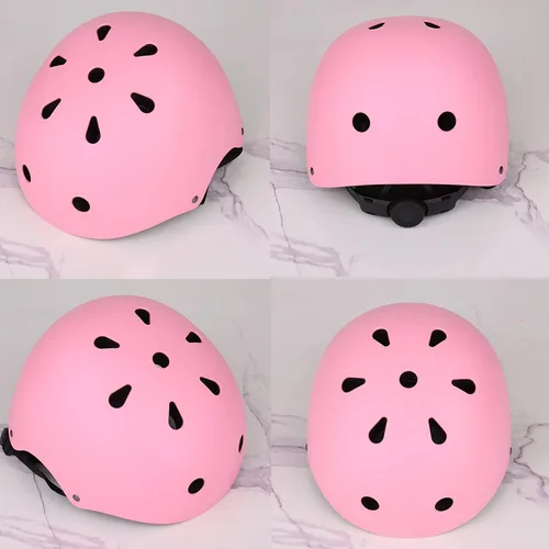 Vista 22 de Casco ajustable para niños con rodilleras, coderas y muñequeras - Cascos de bicicleta para niños pequeños de 3-5, 5-8, 8-14 años - Perfecto