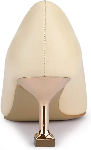 Vista 4 de Allegra K Zapatos de tacón bajo con punta puntiaguda para mujer