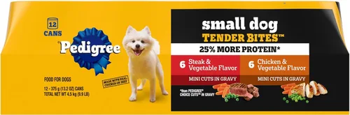 Vista 14 de Pedigree - Alimento húmedo para perros pequeños, pollo, 13.2 onzas, 12 unidades More protein than adult recipes, supports healthy skin & coat