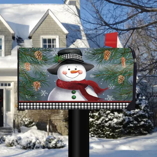 Vista 2 de Briarwood Lane - Funda para buzón con muñeco de nieve sonriente