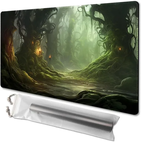 Vista 11 de MTG - Tapete de juego tamaño 24 x 14 pulgadas, bolsas de almacenamiento antideslizantes, ideal para entusiastas de los juegos de cartas, tapete