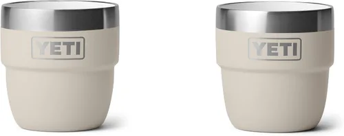 Vista 28 de YETI Rambler - Vaso apilable de 4 onzas, acero inoxidable, taza de café/espresso aislada al vacío, 2 unidades Blanco