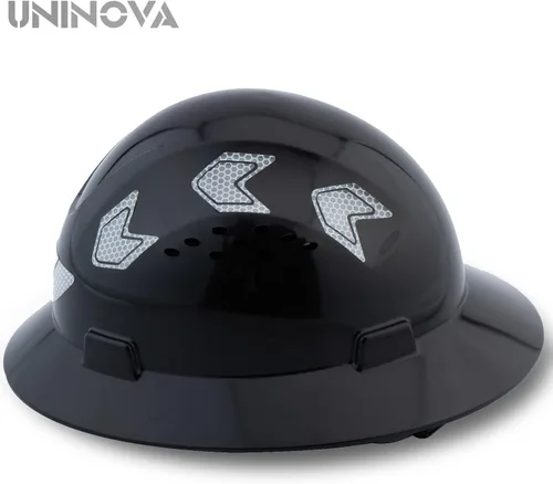 Vista 4 de Full Brim Hard Hat Hardhats Men ANSI Approved OSHA Cascos De Construccion Vented Hard Hat Full Brim Safety Helmet for Construction