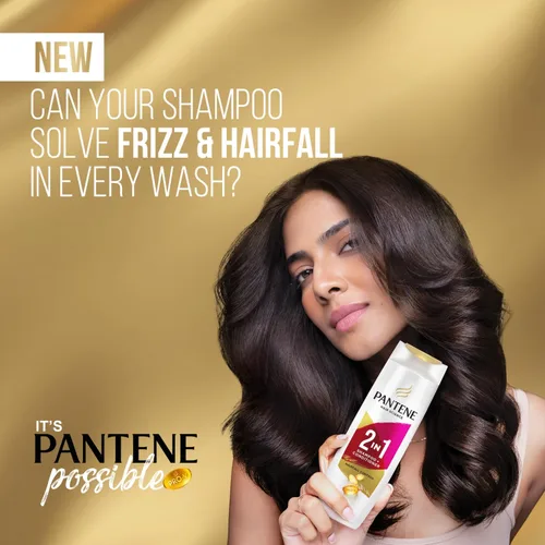 Vista 4 de Pantene Champú + acondicionador 2 en 1 anti caída del cabello, 11.5 fl oz