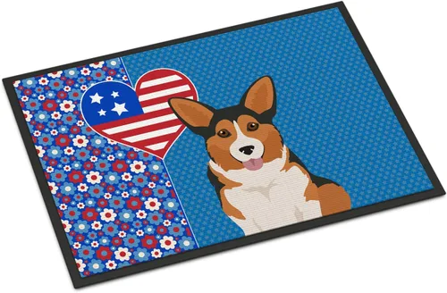 Vista 53 de Caroline's Treasures WDK5119JMAT Airedale Terrier USA - Tapete para interiores o exteriores, 24 x 36 pulgadas, tapete para puerta delantera