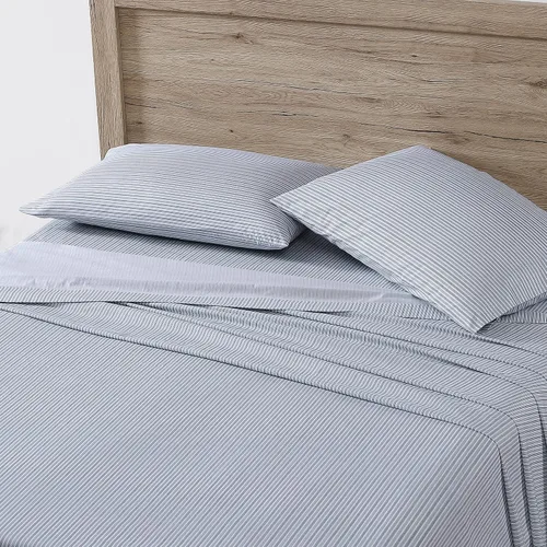 Vista 19 de Eddie Bauer - Juego de sábanas individuales, sábanas de percal de algodón, frescas y frescas, ideales para dormitorio