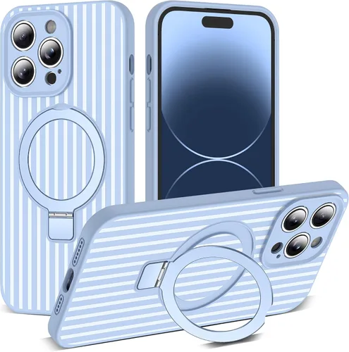 Vista 55 de SKYLMW Funda diseñada para iPhone 11 con soporte magnético invisible Compatible con Mag-Safe, a prueba de caídas de grado militar, a prueba