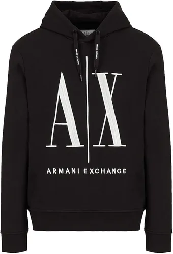 Vista 5 de AX ARMANI EXCHANGE Sudadera con capucha Icon Project con logotipo bordado para hombre