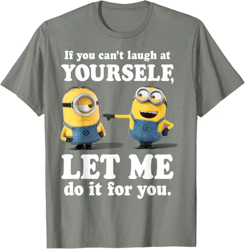 Vista 32 de Camiseta gráfica de Minions de Mi villano favorito: Ríete de ti mismo Negro