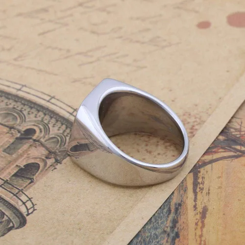 Vista 6 de Dacai The Seals of the Seven Arcángeles Protección Amuleto Seal Salomon Kabbalah Mens Womens Stainless Steel Polished Ring, Metal