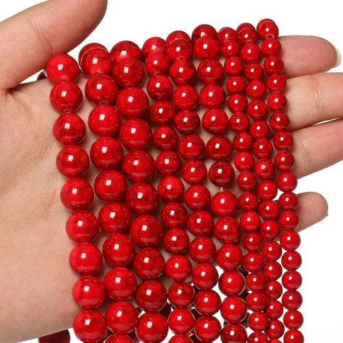 Vista 18 de 60 piezas de cuentas de piedra natural de 15⁄64 pulgadas (6 mm) con cuentas de amazonita de cristal, piedras preciosas para hacer joyería, pulseras