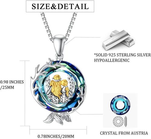 Vista 9 de Collar de plata de ley para hermanas, joyas de cumpleaños para hermanas y amigas