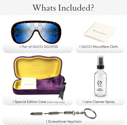Vista 3 de Gucci GG0062S Aviator Shape Sunglasses wit Luxury Eyewear Kit