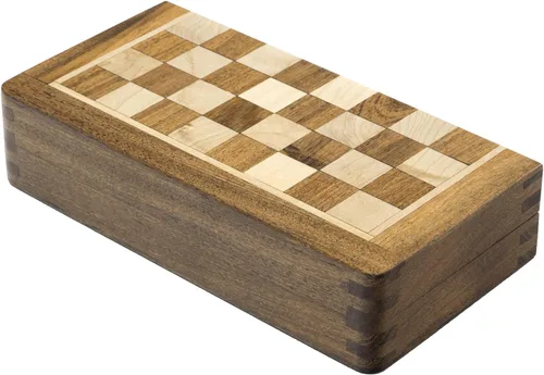 Vista 2 de The Regency Chess Company Sheesham & Boj - Juego de ajedrez con incrustaciones magnéticas de 7 pulgadas