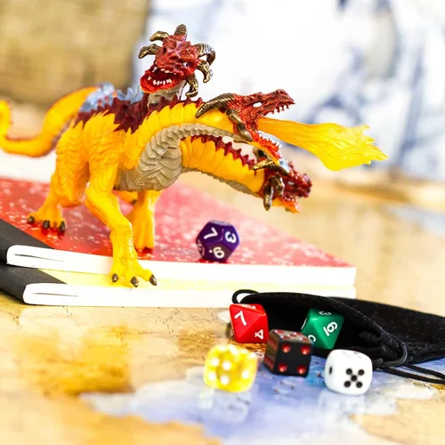 Vista 2 de Safari Ltd. Figura de dragón de fuego – Figura detallada de modelo de 8.5 pulgadas de color vibrante, juguete educativo de fantasía para niños
