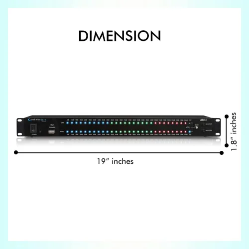 Vista 2 de Technical Pro Pantalla DB de montaje en rack de 1U con protector de sobretensiones de fuente de alimentación de 8 salidas con puertos de carga USB