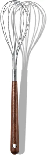 Vista 12 de OYV Batidor de silicona azul, batidor profesional de plástico para cocinar, sin arañazos, acero inoxidable y resistente al calor, batidor de goma