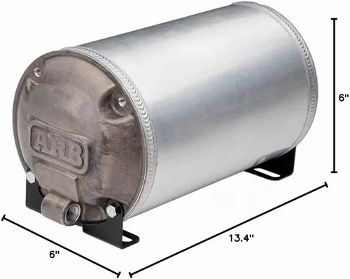 Vista 6 de ARB 171507 Tanque de aire de aluminio de 4 litros para compresores de aire, más de 1 galón, listo para instalación a bordo