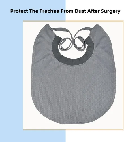Vista 2 de Cubierta de estoma de cuello para traqueotomía, transpirable, a prueba de polvo, protector de tráquea para traqueotomía y laringectomía