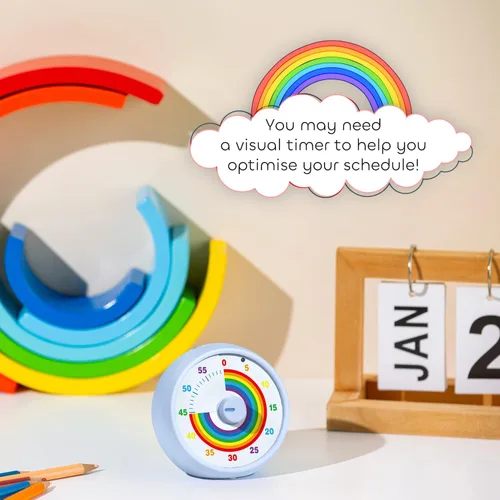 Vista 2 de Temporizador visual para niños, temporizador de cuenta regresiva de 60 minutos para aula, oficina, cocina, temporizador de escritorio, herramientas