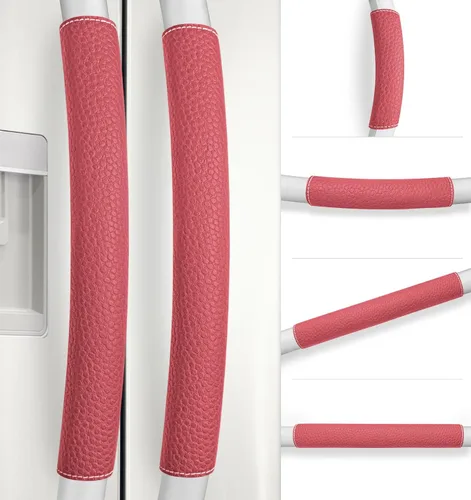 Vista 12 de Fundas para manija de puerta de refrigerador, 5 PCS, fundas ajustables para manijas de electrodomésticos, mantén tu cocina limpia, protector