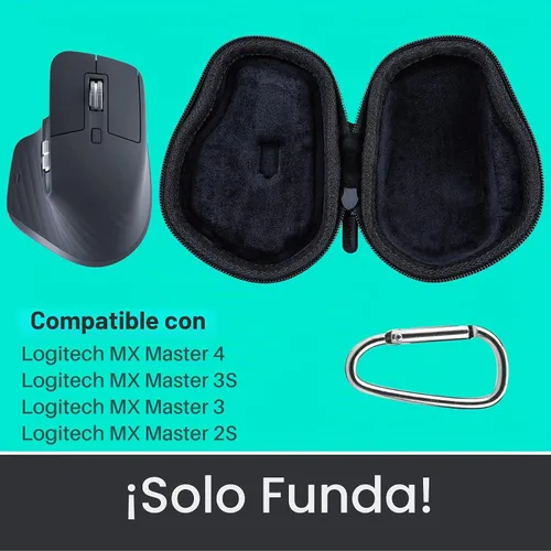 Vista 3 de Funda de almacenamiento Lebakort compatible con mouse Logitech MX Master 4 / MX Master 3S / MX Master 3 / MX Master 2S Advanced