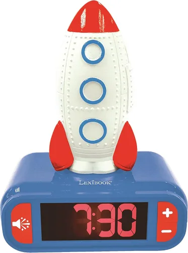 Vista 20 de LEXiBOOK, Vengadores de Marvel, Reloj despertador con luz nocturna de Los Vengadores, Sonidos y melodías, Pantalla LCD retroiluminada, Luminoso