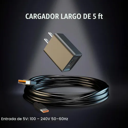 Vista 2 de Cable de carga compatible con NOCO Boost X GBX45 GBX55 GBX75 GBX155 Sport Battery Jump Starter Cable de alimentación (tipo USB-C, 5 pies)
