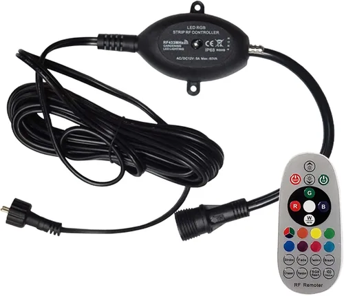 Vista 2 de HALF OFF PONDS Cadena de luces al aire libre CAF de 24 pies LED que cambian de color, 12-0.5 vatios Easy to hang eyelets, impact & weather