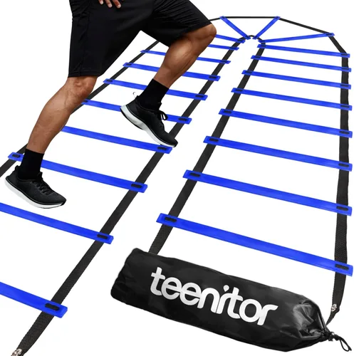 Vista 12 de Teenitor Escalera de agilidad Escalera de velocidad para fútbol, velocidad, fútbol, fitness, entrenamiento de pies, bolsa de transporte