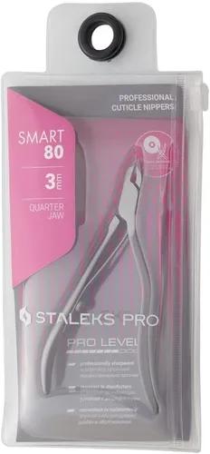 Vista 5 de Staleks Pro SMART 80 Pinzas de cutícula – Cortadora de cutículas de 0.118 in – Mango ergonómico – Acero inoxidable – Herramienta profesional
