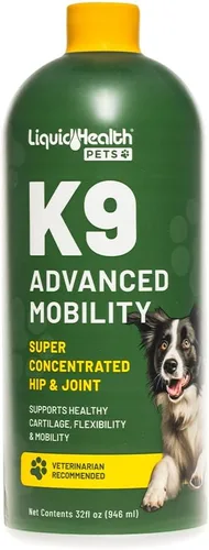 Vista 10 de LIQUIDHEALTH Pets K9 Advanced Mobility Nivel de glucosamina líquida 5000 para perros grandes con condroitina, MSM, Boswellia Serrata – Vitaminas