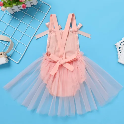 Vista 37 de Traje de bebé niña primer cumpleaños traje de encaje tul mameluco princesa tutú vestido de un año cumpleaños pastel Smash fotografía ropa