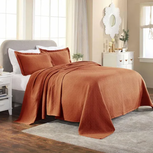 Vista 11 de Superior Colcha de Tejido de Cesta 100% Algodón con Fundas, Ropa de Cama Jacquard Matelassé de Algodón Premium para Todas las Estaciones, Cesta Negro