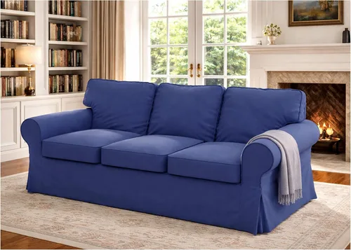 Vista 9 de Ektorp - Funda de sofá biplaza de algodón compatible con IKEA de 2 asientos Reemplazo resistente de la cubierta de dos asientos de algodón Ektorp