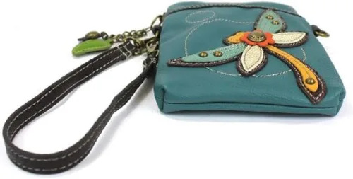 Vista 6 de CHALA Bolso cruzado para teléfono celular, piel sintética, lona multicolor con correa ajustable