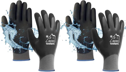 Vista 9 de Guantes de trabajo de invierno impermeables para hombres y mujeres, pantalla táctil, guantes para congelador, aislados térmicamente, para clima frío