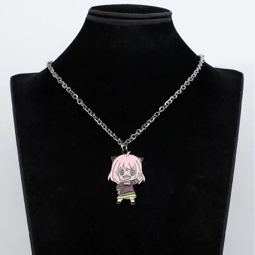Vista 3 de Collar familiar de anime Pendnt Anya Forger Anime Cosplay Collares regalo para fanáticos, regalos para niños, adolescentes, adultos, amantes