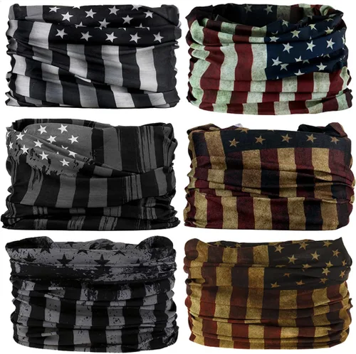 Vista 15 de Polaina para el cuello, máscara facial, bufanda bandana para hombres y mujeres, sol, polaina de tubo a prueba de polvo para ciclismo, motocicleta