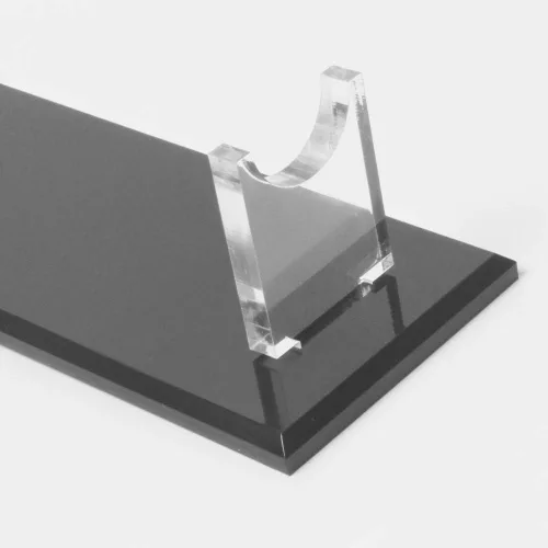 Vista 3 de WANLIAN Soporte de sable de luz acrílico para sable de luz de escritorio, escaparate para decoración de sable de luz (negro cuadrado, 1 unidad)