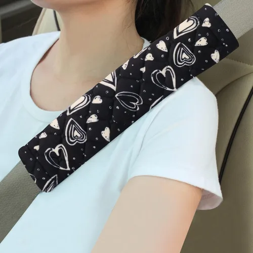 Vista 21 de Amooca Fundas Suaves para Cinturón de Seguridad del Automóvil Almohadillas de Hombro para Cinturón de Seguridad 2 PCS Ajuste Universal para Todos